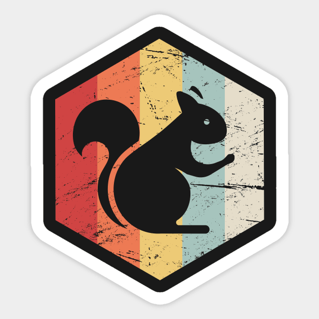 Retro 70s Squirrel Sticker by MeatMan